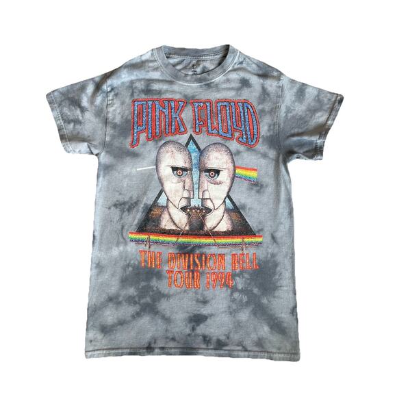 Pink Floyd T-Shirt Division Bell Tour 1994‎ Reprint Men’s Size S Gray Tie Dye - Picture 1 of 3